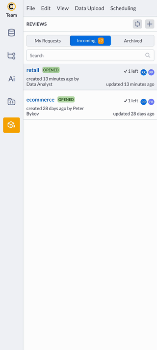 Project Review Show Changes